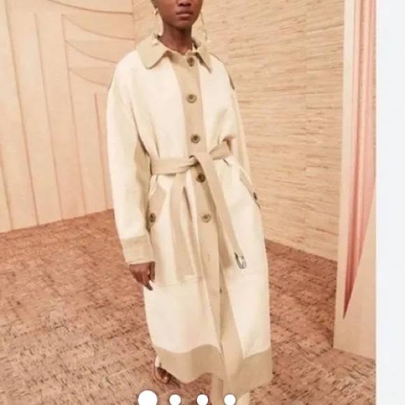 NWT ULLA JOHNSON Emmanuelle Night Neutral Trench Coat Size Medium. - Picture 2 of 15